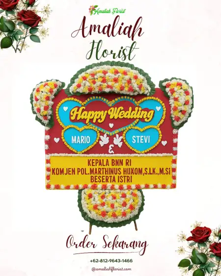 Papan Bunga Pernikahan Tambung